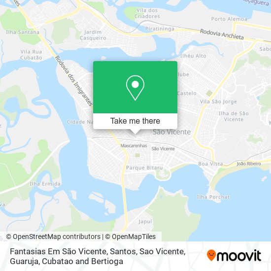 Mapa Fantasias Em São Vicente