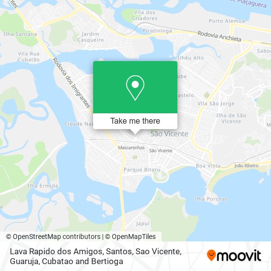 Lava Rapido dos Amigos map