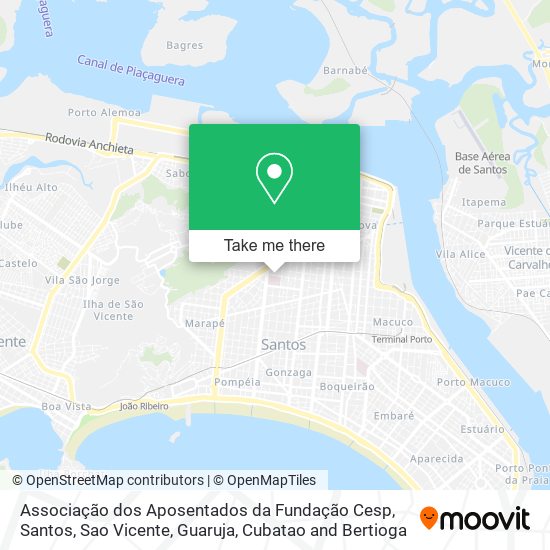 Associação dos Aposentados da Fundação Cesp map