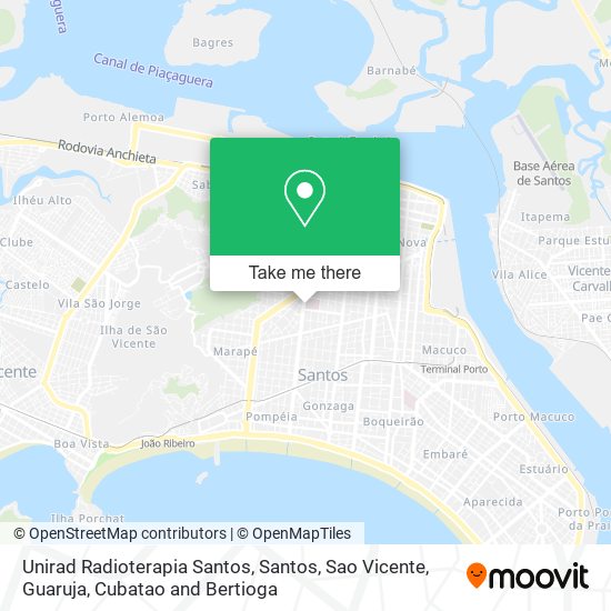 Unirad Radioterapia Santos map
