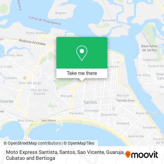 Mapa Moto Express Santista