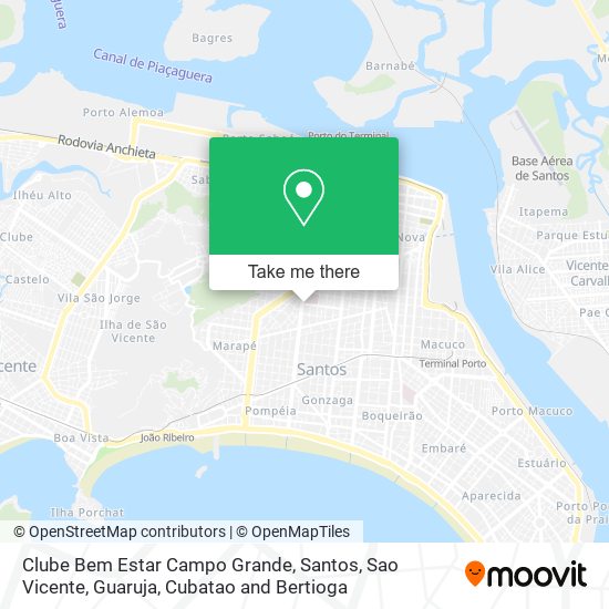 Mapa Clube Bem Estar Campo Grande