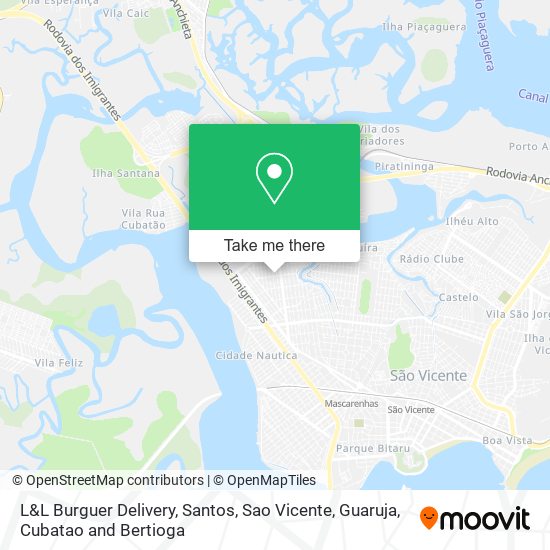 L&L Burguer Delivery map