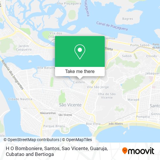 H O Bomboniere map