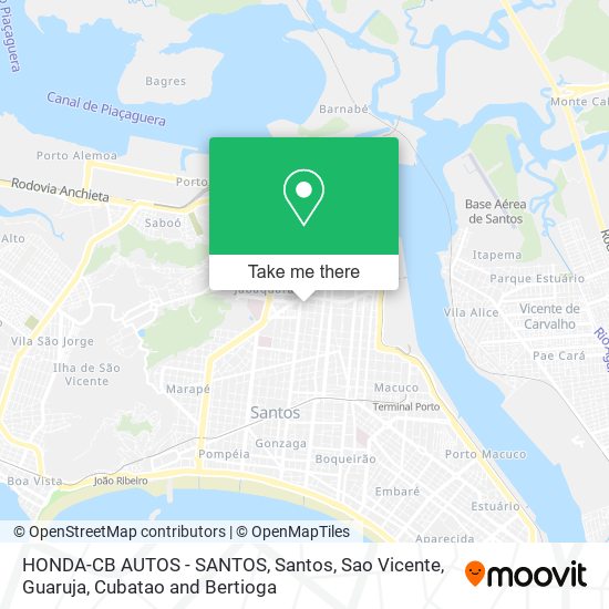 HONDA-CB AUTOS - SANTOS map