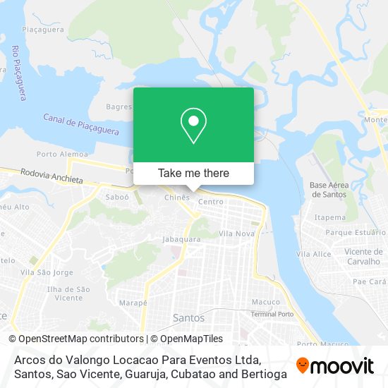 Mapa Arcos do Valongo Locacao Para Eventos Ltda