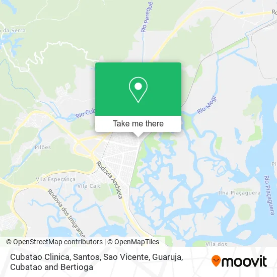 Cubatao Clinica map