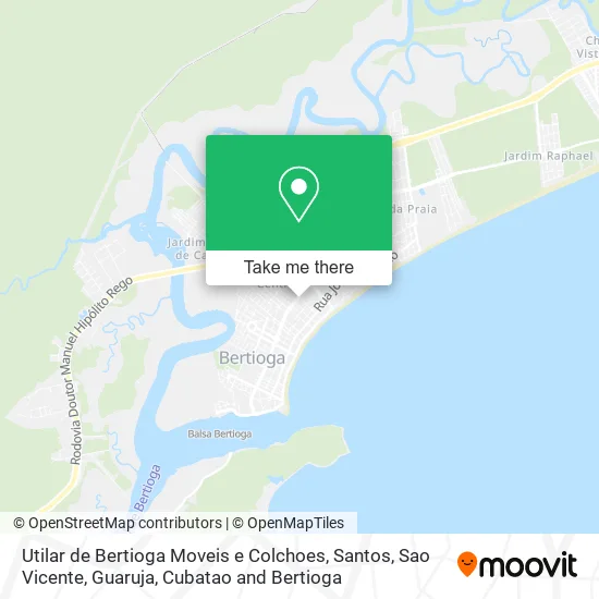 Utilar de Bertioga Moveis e Colchoes map