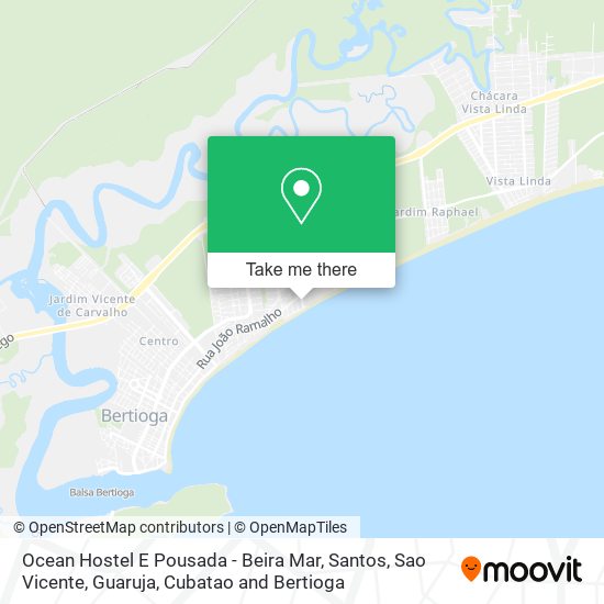 Mapa Ocean Hostel E Pousada - Beira Mar