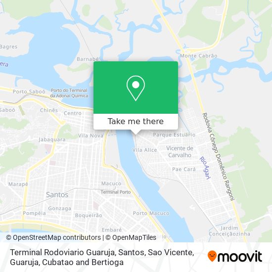 Terminal Rodoviario Guaruja map