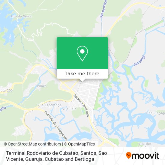 Terminal Rodoviario de Cubatao map