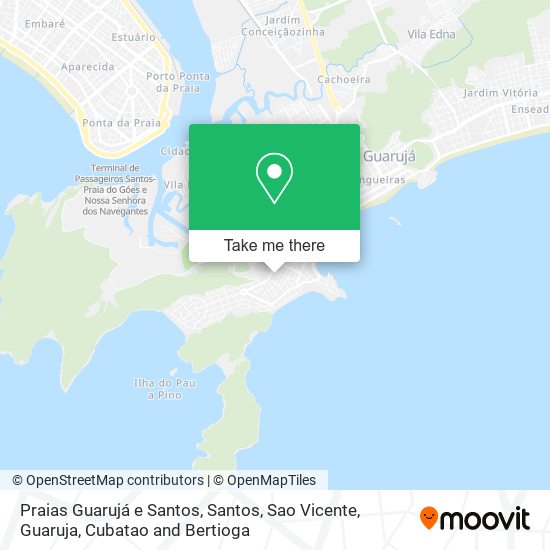 Mapa Praias Guarujá e Santos