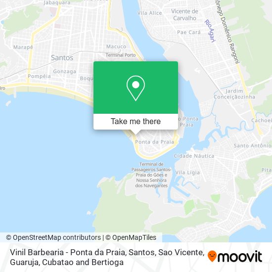 Mapa Vinil Barbearia - Ponta da Praia