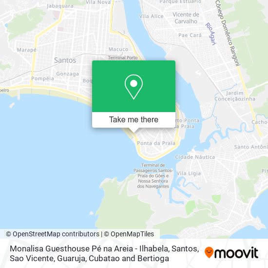 Monalisa Guesthouse Pé na Areia - Ilhabela map