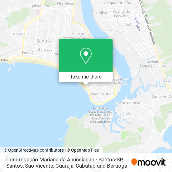 Congregação Mariana da Anunciação - Santos-SP map