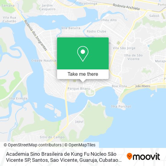 Academia Sino Brasileira de Kung Fu Núcleo São Vicente SP map