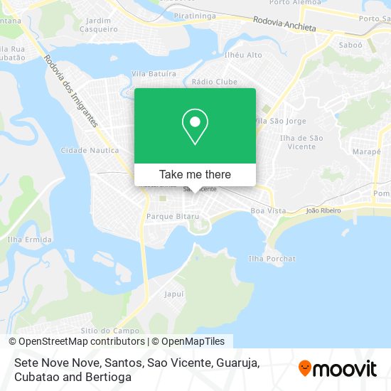 Sete Nove Nove map