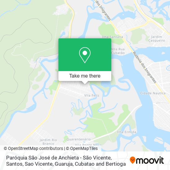 Mapa Paróquia São José de Anchieta - São Vicente