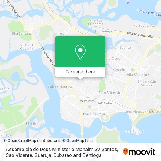 Mapa Assembléia de Deus Ministério Manaim Sv