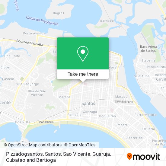 Pizzadogsantos map