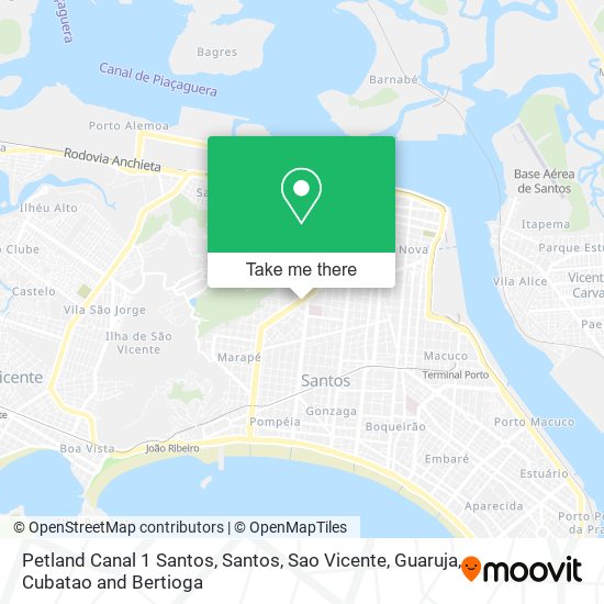 Mapa Petland Canal 1 Santos