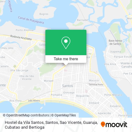 Mapa Hostel da Vila Santos