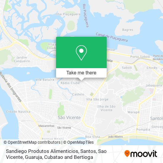 Sandiego Produtos Alimenticios map