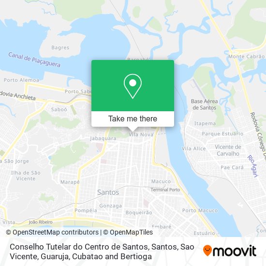 Mapa Conselho Tutelar do Centro de Santos