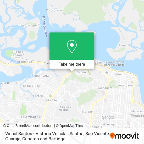 Mapa Visual Santos - Vistoria Veicular