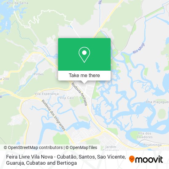 Feira Livre Vila Nova - Cubatão map