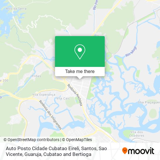 Auto Posto Cidade Cubatao Eireli map