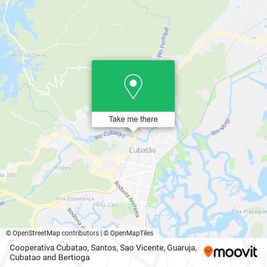 Cooperativa Cubatao map