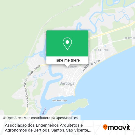 Mapa Associação dos Engenheiros Arquitetos e Agrônomos de Bertioga