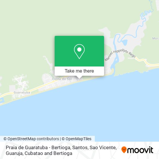 Praia de Guaratuba - Bertioga map