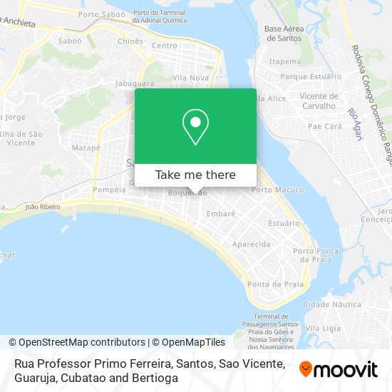 Mapa Rua Professor Primo Ferreira