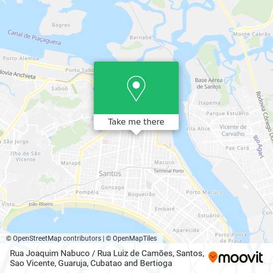 Mapa Rua Joaquim Nabuco / Rua Luiz de Camões