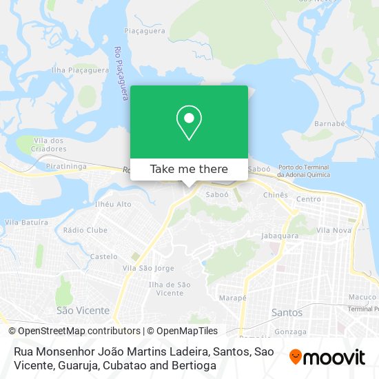 Mapa Rua Monsenhor João Martins Ladeira
