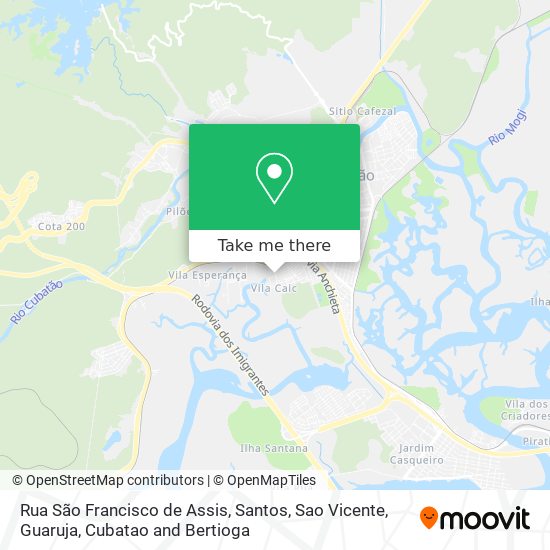 Rua São Francisco de Assis map