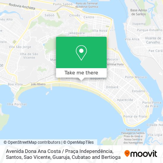 Avenida Dona Ana Costa / Praça Independência map