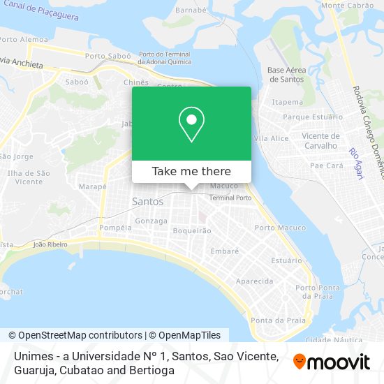 Unimes - a Universidade Nº 1 map