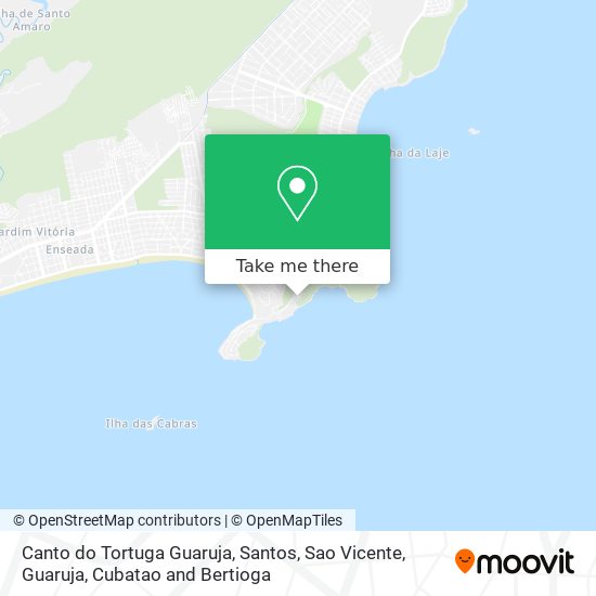 Canto do Tortuga Guaruja map