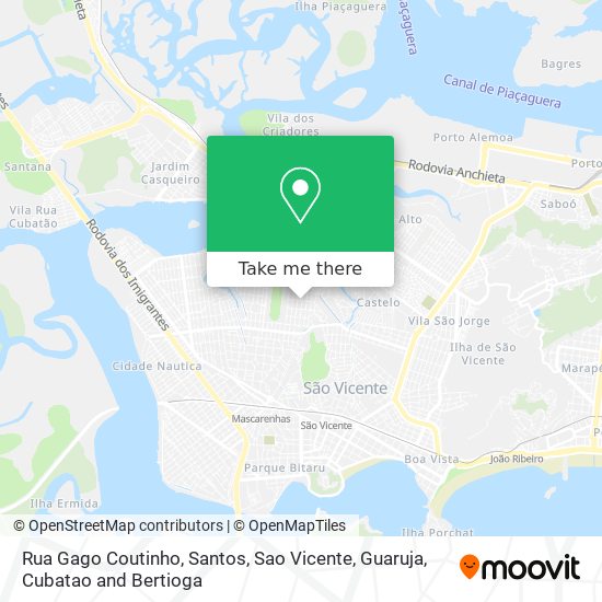 Rua Gago Coutinho map