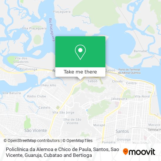 Mapa Policlínica da Alemoa e Chico de Paula