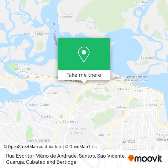 Mapa Rua Escritor Mário de Andrade