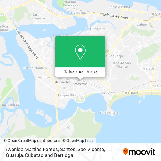 Mapa Avenida Martins Fontes