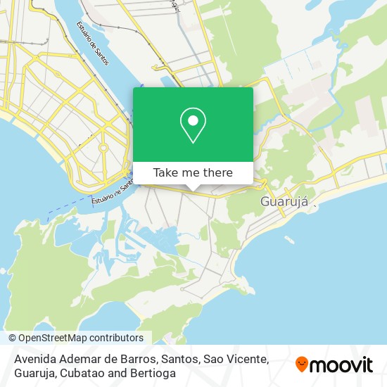 How to get to Avenida Ademar de Barros in Guarujá by Bus or Ferry?