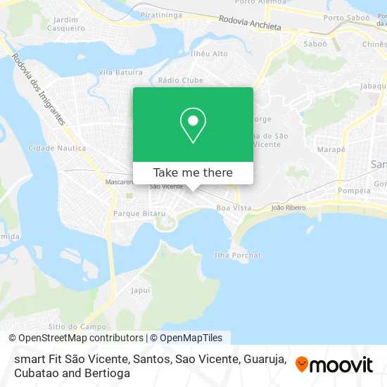 smart Fit São Vicente map