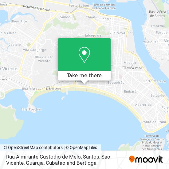 Mapa Rua Almirante Custódio de Melo