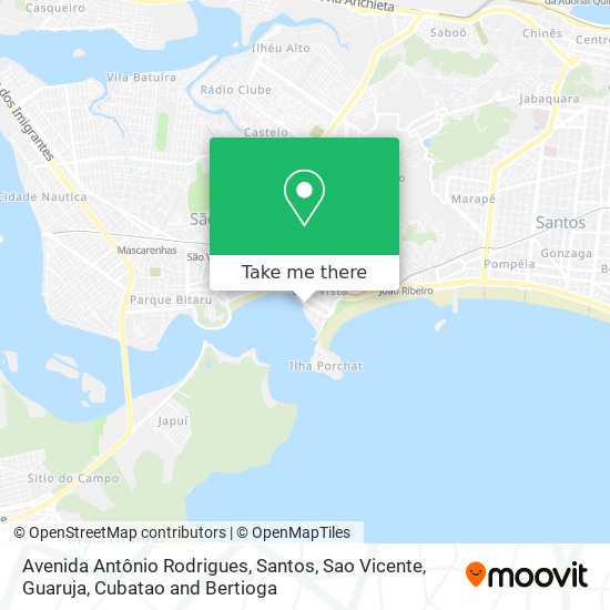 Mapa Avenida Antônio Rodrigues