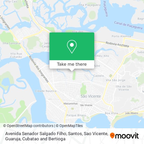 Mapa Avenida Senador Salgado Filho